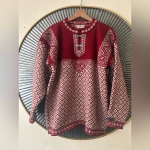 Dale of Norway Red and White Cardigan